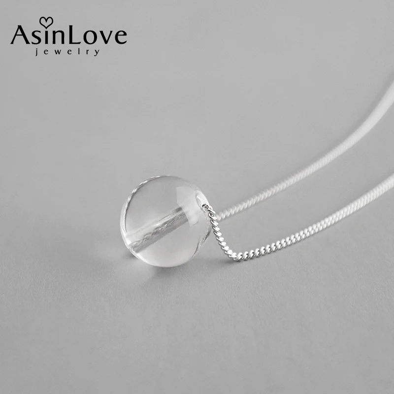 AsinLove S925 Sterling Silver Simple Exquisite Crystal Ball Pendant Necklace Handmade Unique Fine Jewelry for Women and Girls 
AsinLove S925 Sterling Silver Simple Exquisite Crystal Ball Pendant Necklace Handmade Unique Fine Jewelry for Women and Girls
