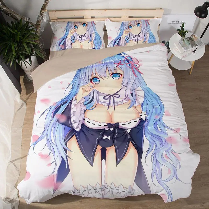Rem Ram 3D Cartoon Anime Print Bedding Set Duvet Covers Pillowcases NEW Comforter Bedding Sets Bedclothes Bed Linen 11
Rem Ram 3D Cartoon Anime Print Bedding Set Duvet Covers Pillowcases NEW Comforter Bedding Sets Bedclothes Bed Linen 11