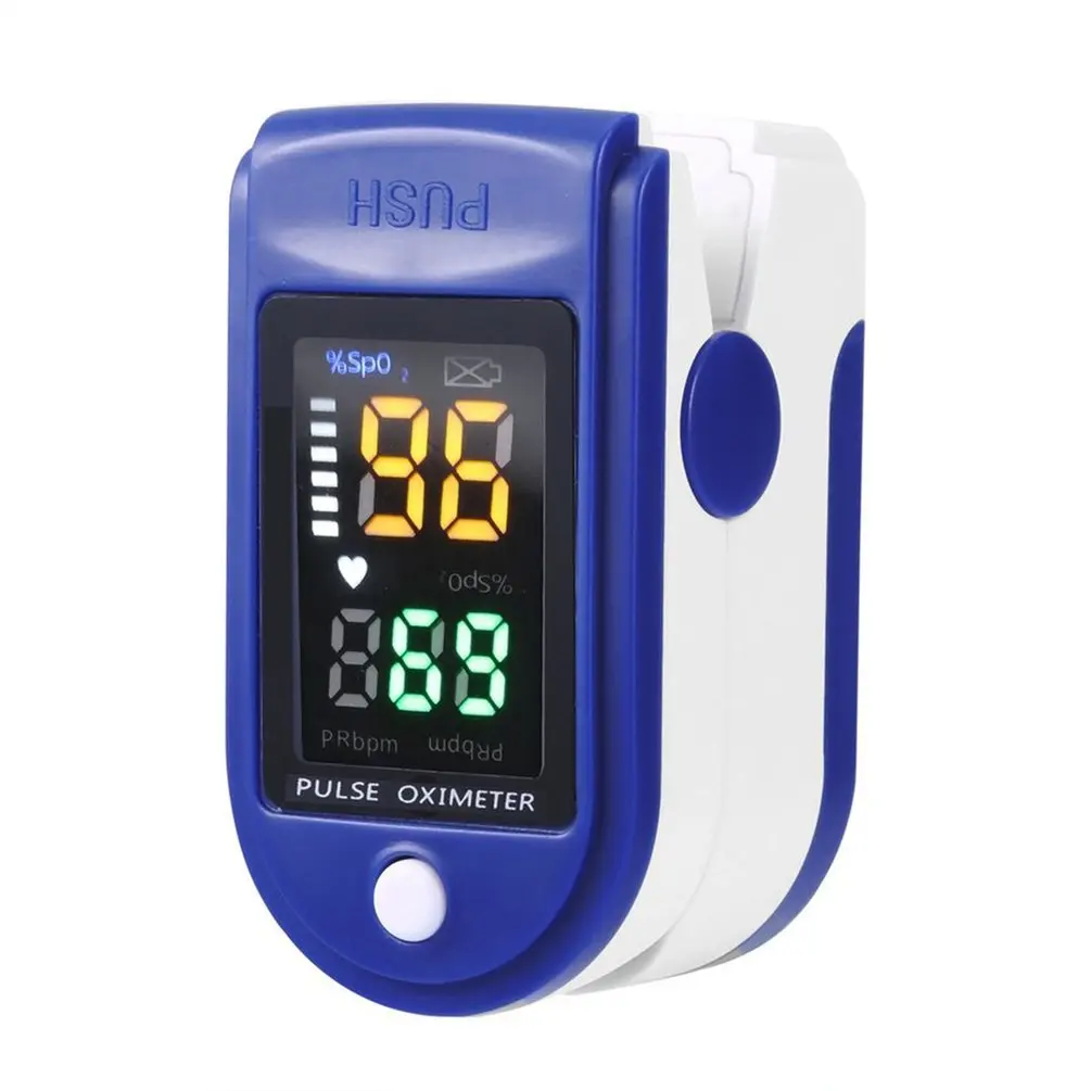 

Пульсоксиметр Пальчиковый цифровой с цветным экраном, прибор для измерения пульса, уровня кислорода в крови, SpO2 PR, 1 шт.