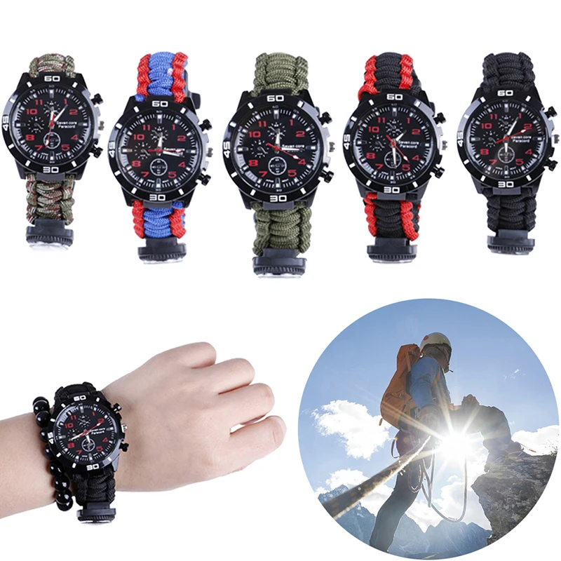 Outdoor Multi-functional Watches Outdoor Survival Emergency Watch Men Women Camping Tool Tools Compass Whistle
Outdoor Multi-functional Watches Outdoor Survival Emergency Watch Men Women Camping Tool Tools Compass Whistle