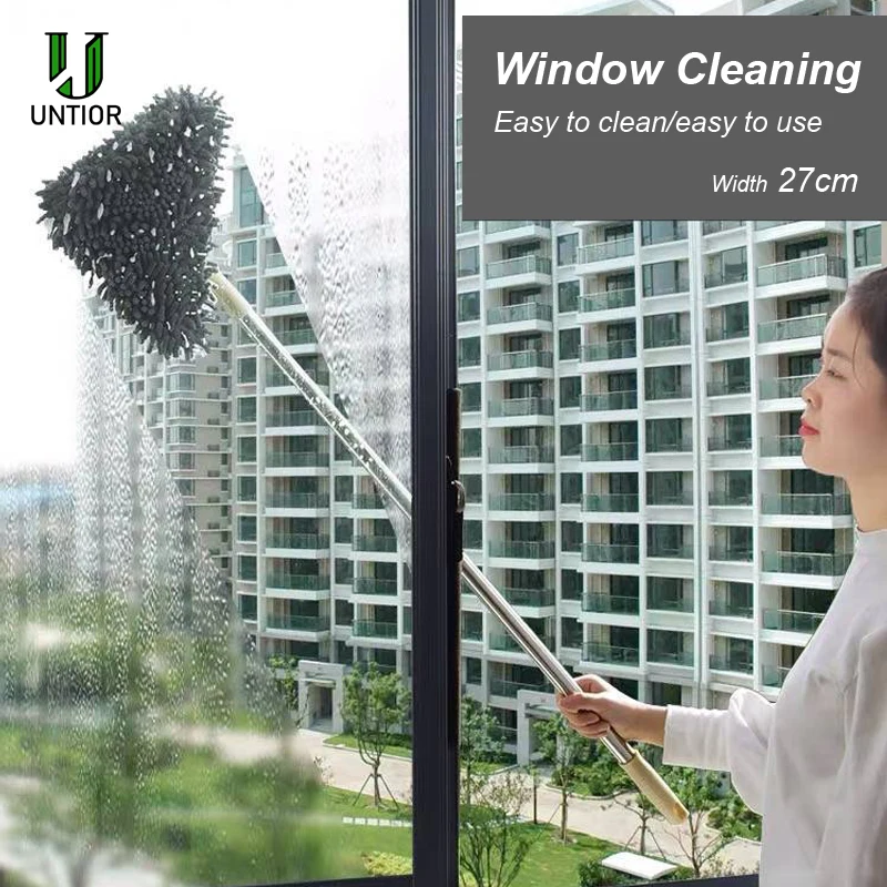 UNTIOR Rotatable Window Cleaner with Removable Extension Rod Snow Nylon Mop Cloth Multi-purpose Window Glass Cleaning Brush
UNTIOR Rotatable Window Cleaner with Removable Extension Rod Snow Nylon Mop Cloth Multi-purpose Window Glass Cleaning Brush