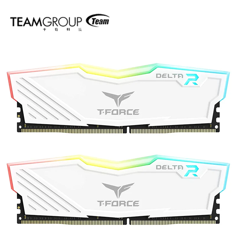 

TEAMGROUP Delta RGB DDR4 16GB 3000MHz (PC4-24000) CL16 8GB 16GB 3200MHZ 3600MHZ Desktop Gaming Memory Module Ram White