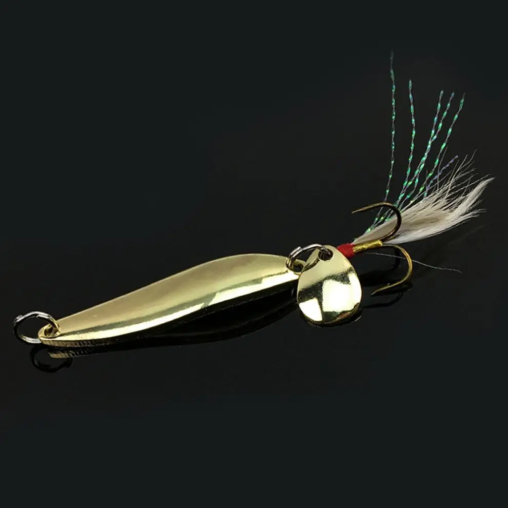 4pcs 5g 7g 10g 13g Artificial Metal Fishing Lures Sequins Spoon Hard Baits with Feather Treble Hook
4pcs 5g 7g 10g 13g Artificial Metal Fishing Lures Sequins Spoon Hard Baits with Feather Treble Hook