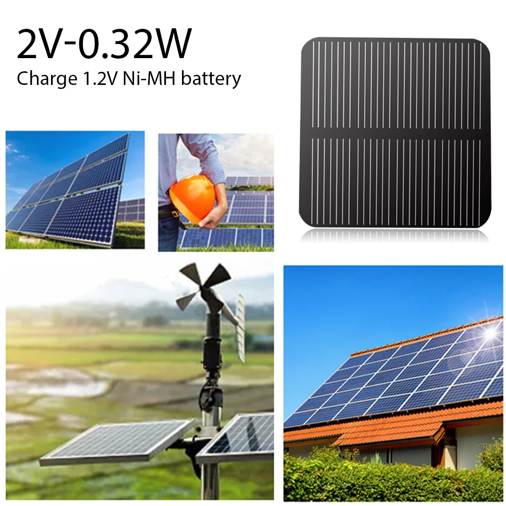 

Мини-солнечная панель из поликремния, 2 в, «сделай сам», батарея заряд энергии, 160 мА, 0,32 Вт, модуль, ячейка с автоматической подзарядкой, порта...