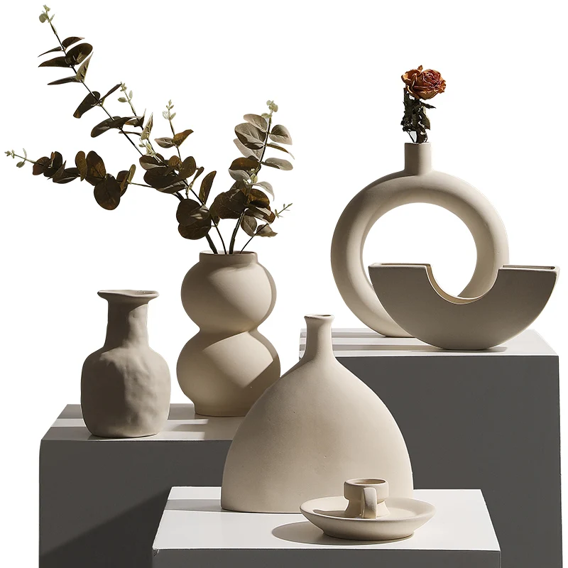 Flower Vases Nordic Style Ceramic Vase Flower Arrangement Decor Ornaments Art Vase Creative Living Room Desktop Home Decoration
Flower Vases Nordic Style Ceramic Vase Flower Arrangement Decor Ornaments Art Vase Creative Living Room Desktop Home Decoration