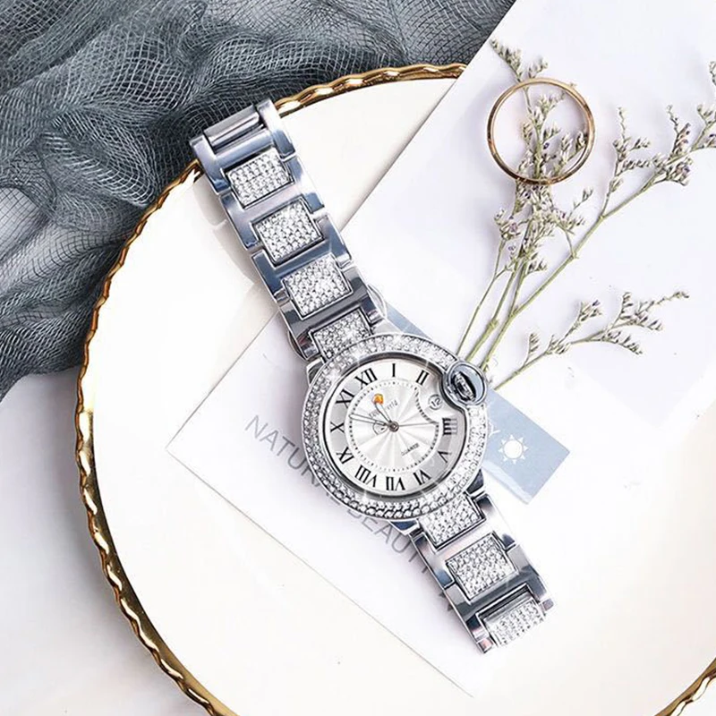LOOKWORLD fashion ladies watch bracelet ladies quartz watch silver stainless steel date ladies watch watch crystal reloj mujer
LOOKWORLD fashion ladies watch bracelet ladies quartz watch silver stainless steel date ladies watch watch crystal reloj mujer