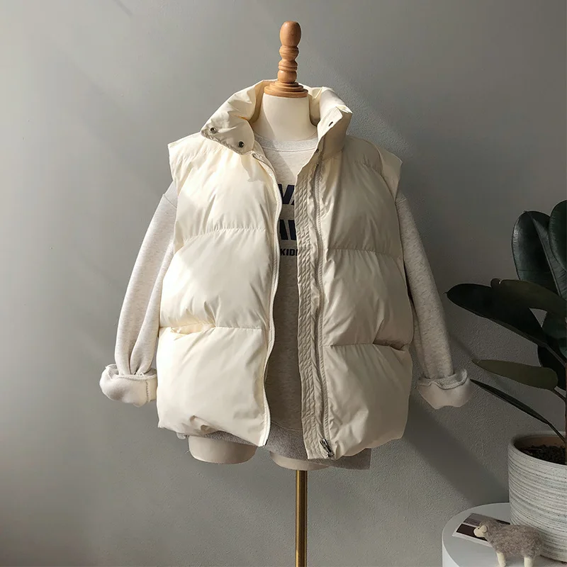 2021 Women Vest Coat Stand Collar Winter Women Cotton Down Coat Warm Tops Loose Style Vest Chaleco Mujer Gilet Casaco Feminino
2021 Women Vest Coat Stand Collar Winter Women Cotton Down Coat Warm Tops Loose Style Vest Chaleco Mujer Gilet Casaco Feminino