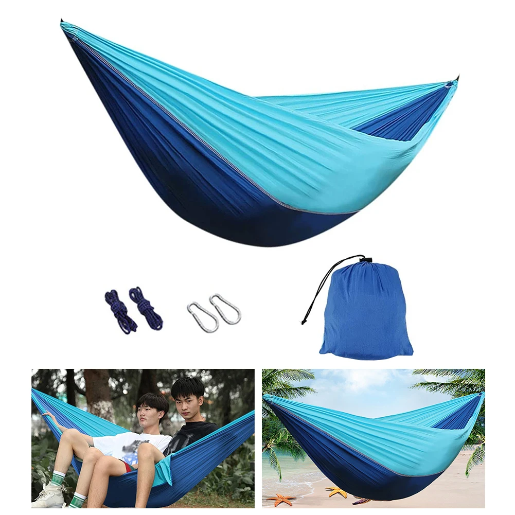 250*140cm Portable Outdoor Camping Hammock Garden Outdoor Furniture Leisure Sleeping High Strength Parachute Fabric Hanging Bed
250*140cm Portable Outdoor Camping Hammock Garden Outdoor Furniture Leisure Sleeping High Strength Parachute Fabric Hanging Bed