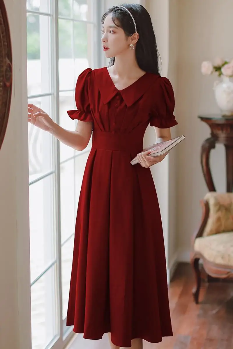 COIGARSAM French Style Women One-Piece Dress Korean New Summer Dresses Red Black 8116
COIGARSAM French Style Women One-Piece Dress Korean New Summer Dresses Red Black 8116