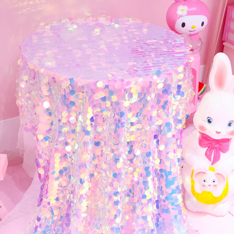Pink Round Sequined Tablecloth Laser Cloth Dreamy Shiny Rectangle Shooting Background Cloth Party Dinning Table Decoration
Pink Round Sequined Tablecloth Laser Cloth Dreamy Shiny Rectangle Shooting Background Cloth Party Dinning Table Decoration