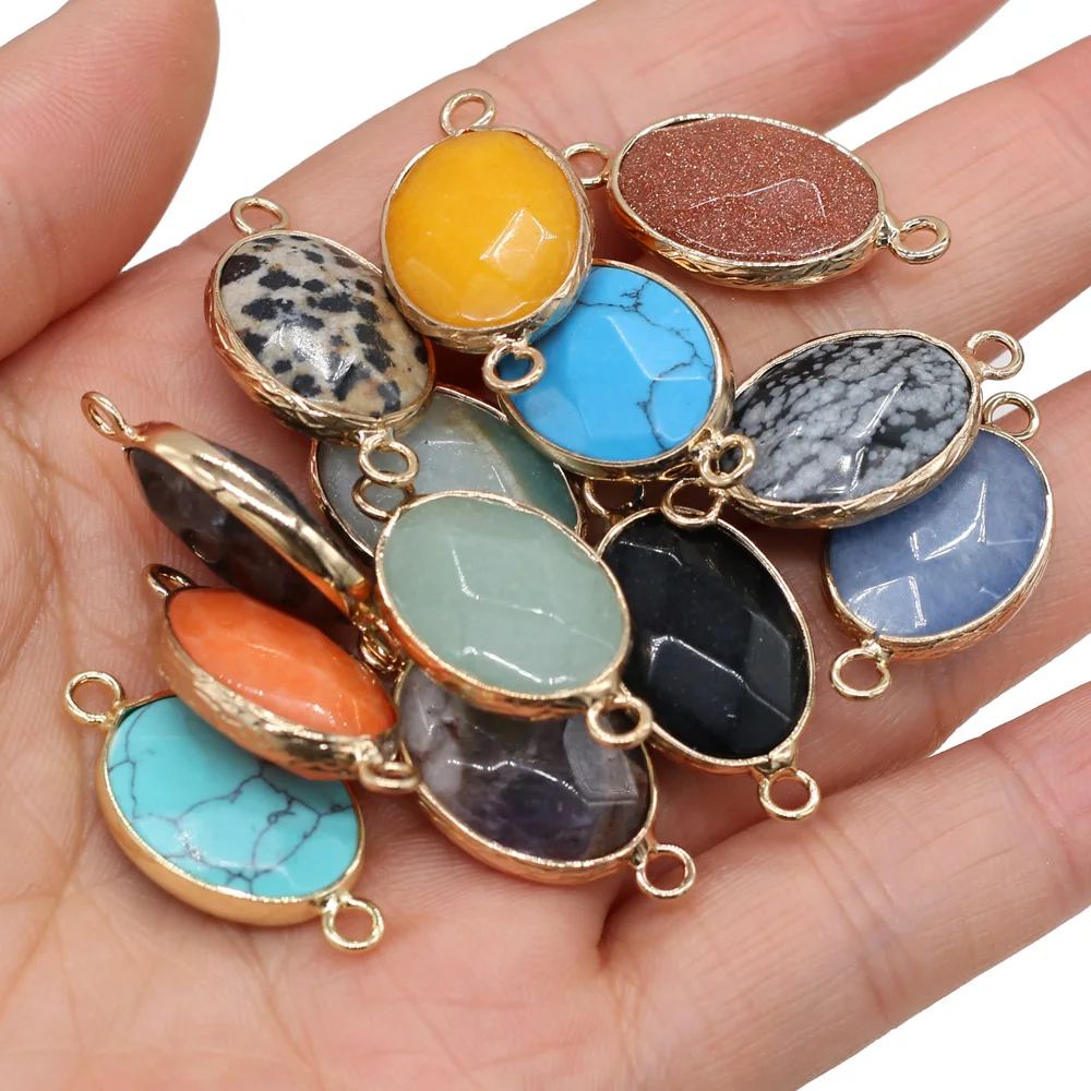 Natural Stone Faceted Lapis Lazuli Connector Elliptical Amethysts Quartz Charms Pendant for DIY Necklace Bracelet Jewelry Making
Natural Stone Faceted Lapis Lazuli Connector Elliptical Amethysts Quartz Charms Pendant for DIY Necklace Bracelet Jewelry Making