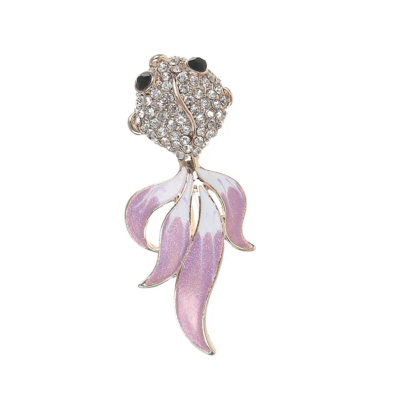 

Vintage Goldfish Brooches for Women Suit Animal Oil Drip Brooch Pins Alloy Rhinestone Jewelry Clothing Accessories Party Gifts