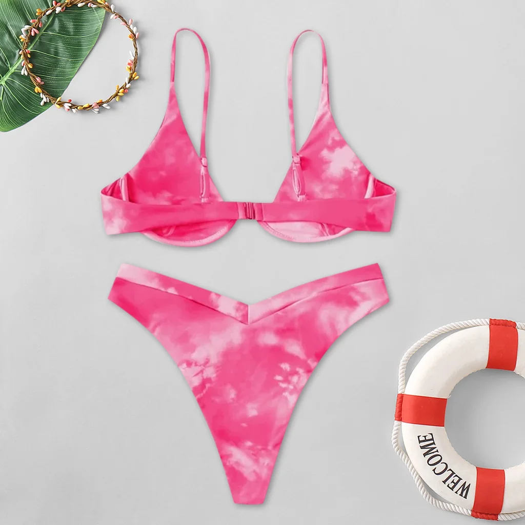 Summer Ladies Split Bikini Set Adults Women Fashionable Random Dyeing Printing Sexy Backless Type Bikini Swimwear
Summer Ladies Split Bikini Set Adults Women Fashionable Random Dyeing Printing Sexy Backless Type Bikini Swimwear