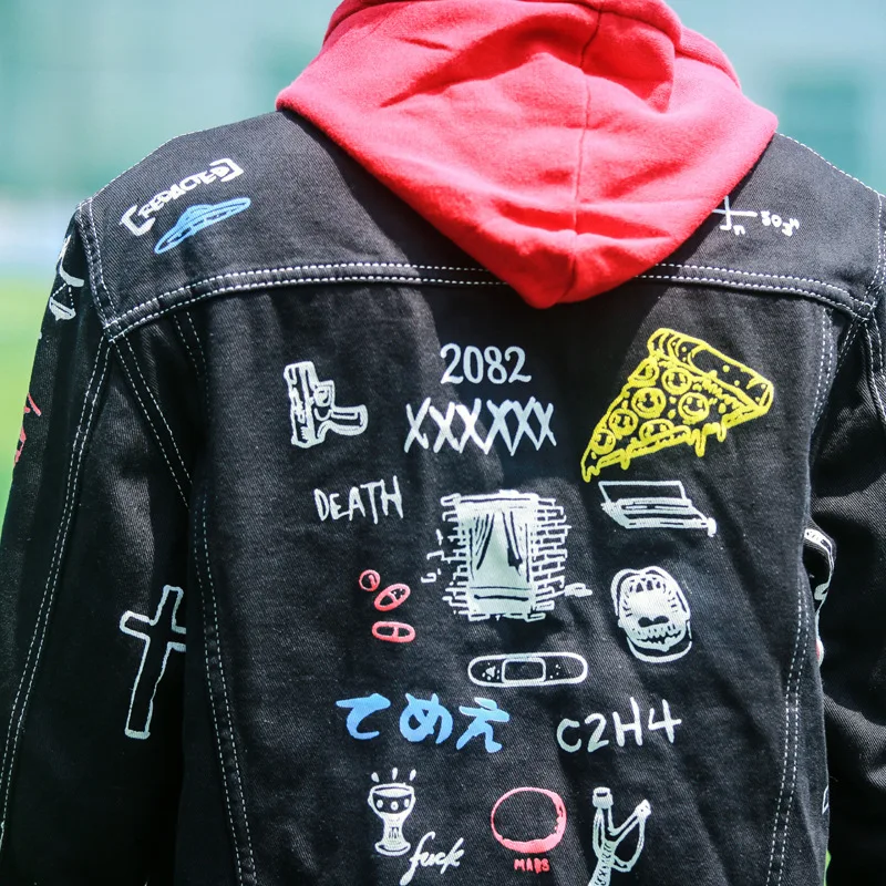 Street New High Fashion Printed Pattern Stylish Mens Denim Jackets Hip Hop Casual Autumn Male Denim Coats Streetwear Big Size
Street New High Fashion Printed Pattern Stylish Mens Denim Jackets Hip Hop Casual Autumn Male Denim Coats Streetwear Big Size