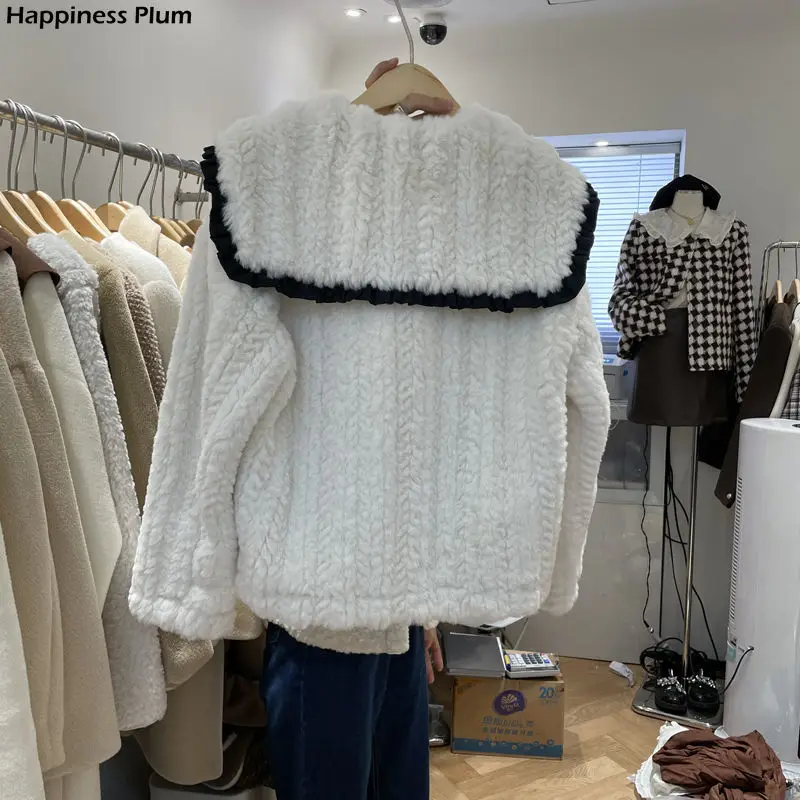 Women Autumn Winter Jacket Sweet Bow Tie Hit Color Peter Pan Collar Coat 2021 New Long Sleeve Fashion Outwear
Women Autumn Winter Jacket Sweet Bow Tie Hit Color Peter Pan Collar Coat 2021 New Long Sleeve Fashion Outwear