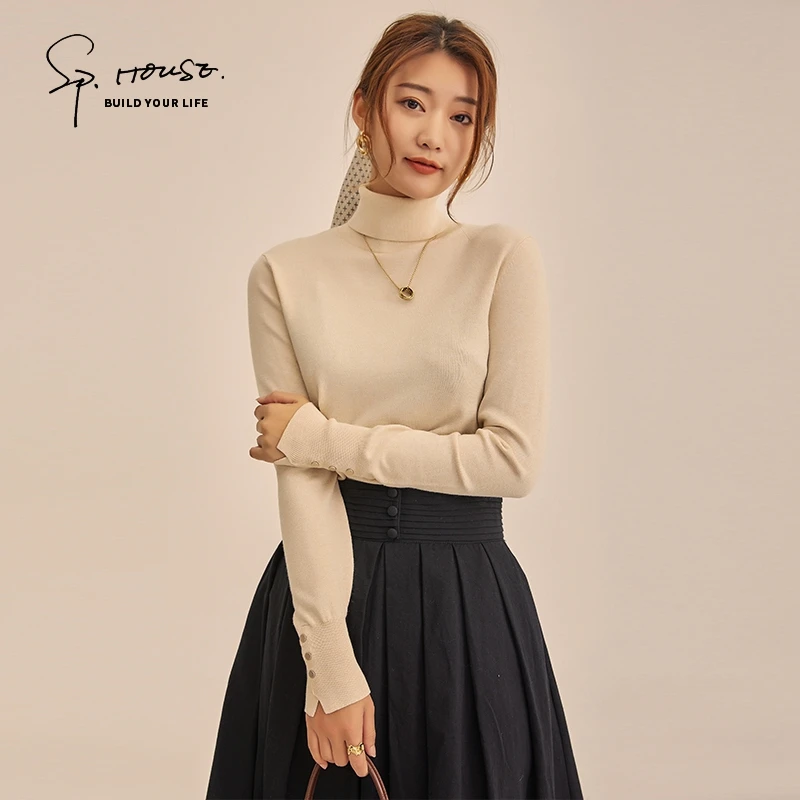 2021 Autumn New Women Knitted Bottoming Shirt Casual All Match Sweater Turtleneck Puff Sleeve Elegant Female Office Lady
2021 Autumn New Women Knitted Bottoming Shirt Casual All Match Sweater Turtleneck Puff Sleeve Elegant Female Office Lady