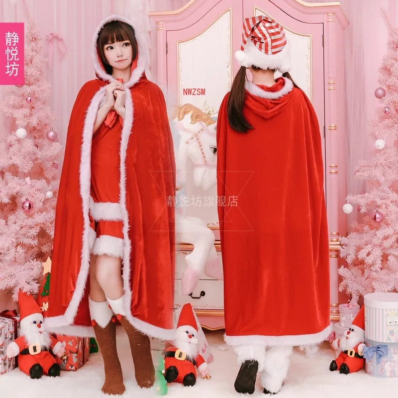 Рождественские костюмы для взрослых женские плащи с капюшоном бархат костюм Санта-Клауса одежда в качестве костюм для вечеринки
Рождественские костюмы для взрослых женские плащи с капюшоном бархат костюм Санта-Клауса одежда в качестве костюм для вечеринки