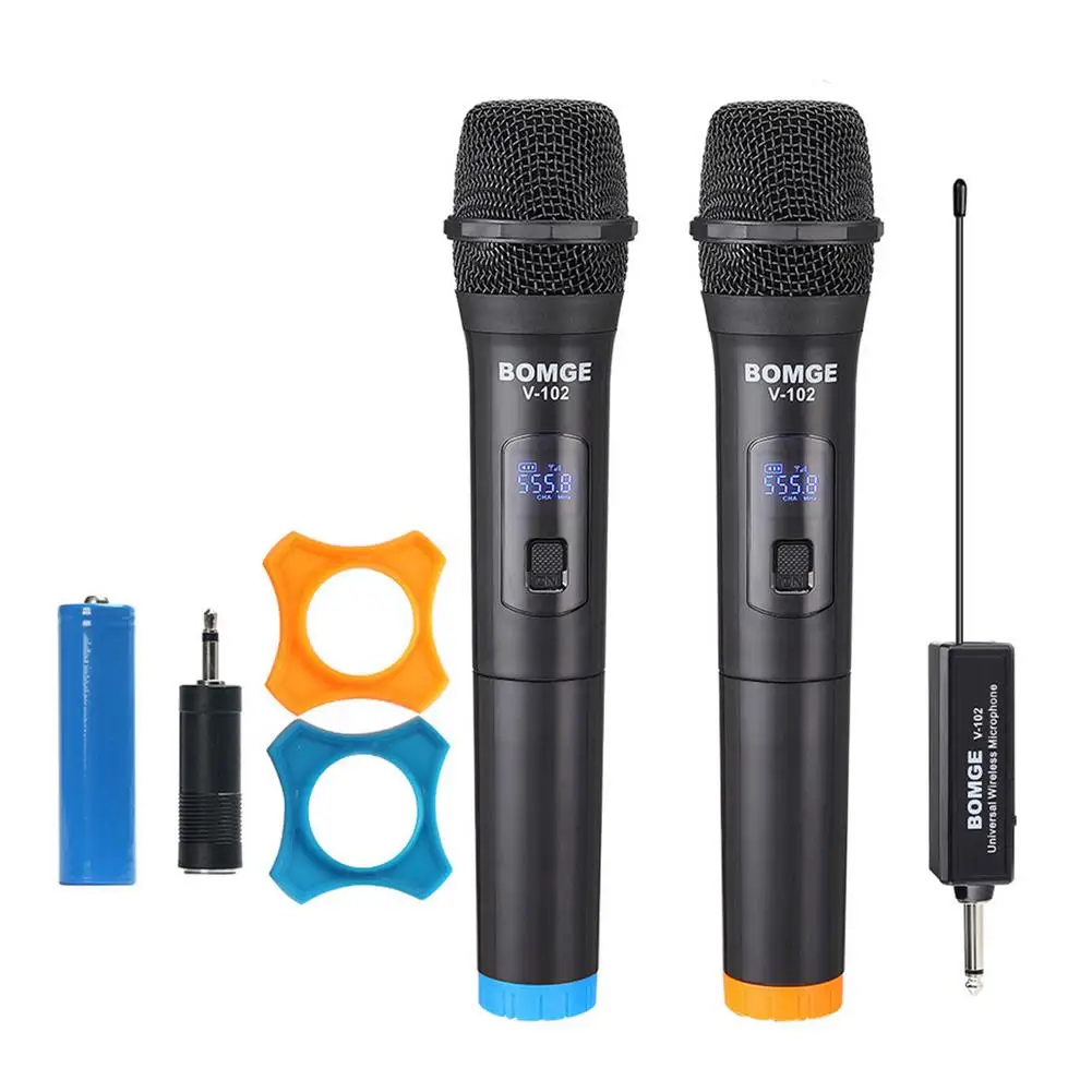Wireless Microphone 164ft Dual Handheld Dynamic Karaoke Wireless Mic Long Battery Life For Party Church Meeting Wedding 
Wireless Microphone 164ft Dual Handheld Dynamic Karaoke Wireless Mic Long Battery Life For Party Church Meeting Wedding