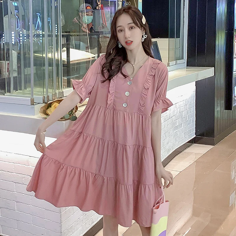 Summer 2021new Dress Fairy Lady Super Fairy Mori Style Mid-Length Large Size Loose Fresh Short Sleeve Dress
Summer 2021new Dress Fairy Lady Super Fairy Mori Style Mid-Length Large Size Loose Fresh Short Sleeve Dress