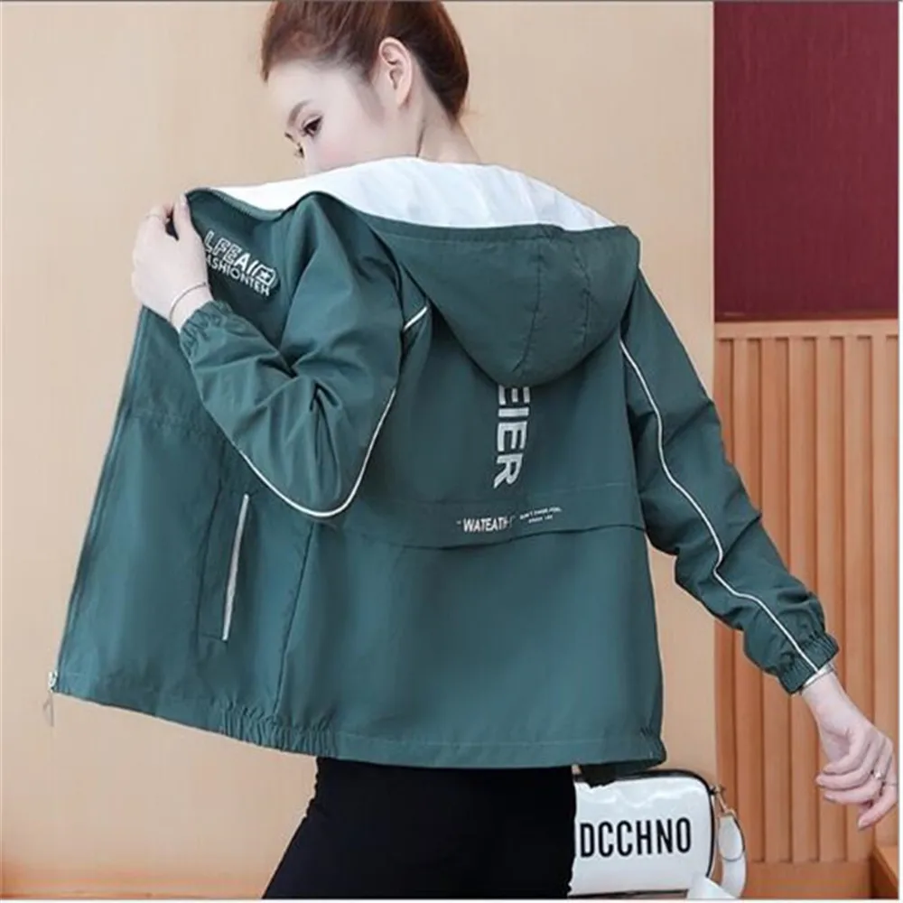 2021 New Spring Autumn Women's Jacket Short Windbreaker Loose Casual All-Match Baseball Uniform Thin Outerwear Coats
2021 New Spring Autumn Women's Jacket Short Windbreaker Loose Casual All-Match Baseball Uniform Thin Outerwear Coats