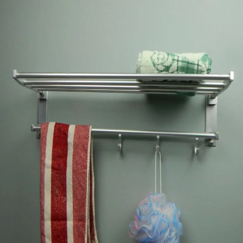 Space aluminium towel rack towel rack bathroom toilet rack double folding bathroom accessories without punching and punching two
Space aluminium towel rack towel rack bathroom toilet rack double folding bathroom accessories without punching and punching two