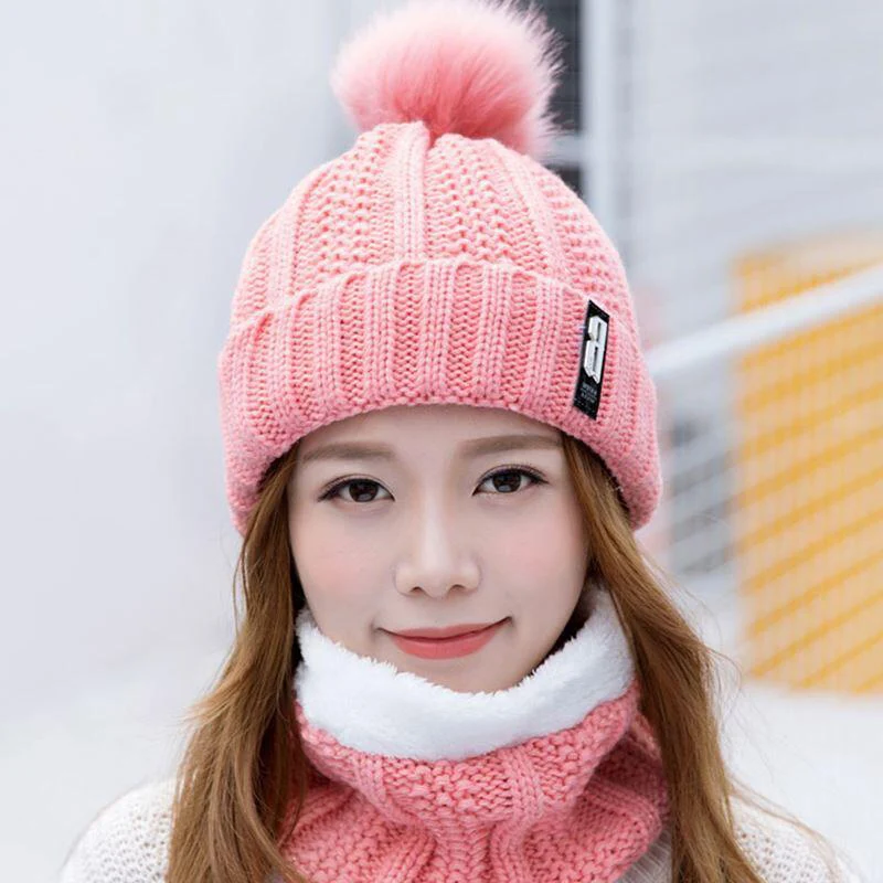 Women Winter Knitted Thickened Beanie Cap Scarf Bonnet Warm Hairball Baggy Winter Hat SER88
Women Winter Knitted Thickened Beanie Cap Scarf Bonnet Warm Hairball Baggy Winter Hat SER88