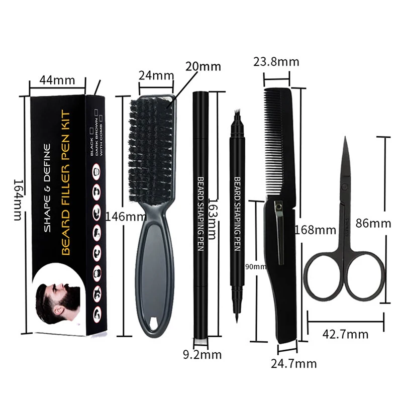 Men Beard Filling Pen Kit Barber Pencil With Brush Salon Facial Hair Engraving Styling Eyebrow Tool Male Mustache Styling Kit
Men Beard Filling Pen Kit Barber Pencil With Brush Salon Facial Hair Engraving Styling Eyebrow Tool Male Mustache Styling Kit