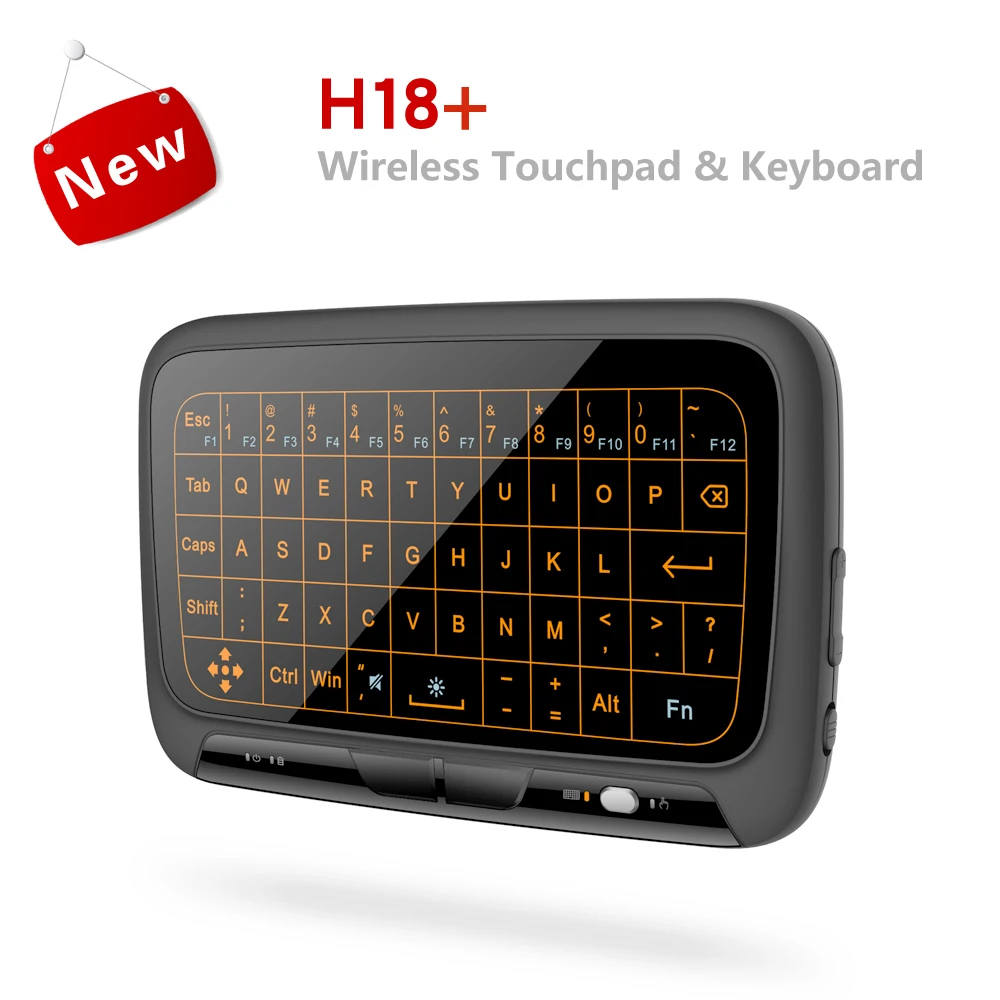 H18+ Wireless Air Mouse Mini Keyboard Full screen touch 2.4GHz QWERTY Keyboard Touchpad with Backlight Function For Smart TV PS3
H18+ Wireless Air Mouse Mini Keyboard Full screen touch 2.4GHz QWERTY Keyboard Touchpad with Backlight Function For Smart TV PS3