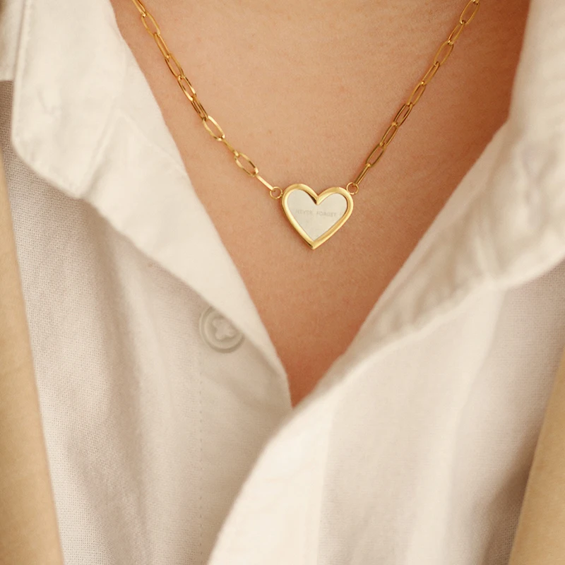 Amaiyllis 18k Gold Fashion Heart Necklace For Women Bijoux Heart Choker Long Pendants Necklaces 2021 Geometric Vintage Jewelry
Amaiyllis 18k Gold Fashion Heart Necklace For Women Bijoux Heart Choker Long Pendants Necklaces 2021 Geometric Vintage Jewelry