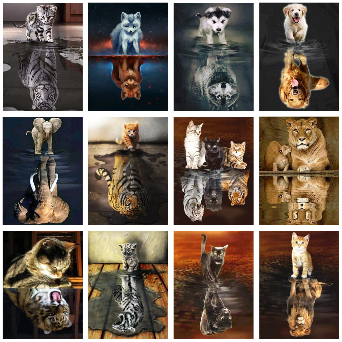 Diamond Painting Set 5d Embroidery Painting Set Reflection Animal Full Diamond Embroidered Mosaic Home Decoration Christmas Gift
Diamond Painting Set 5d Embroidery Painting Set Reflection Animal Full Diamond Embroidered Mosaic Home Decoration Christmas Gift