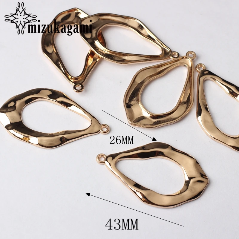 6pcs/lot 26*43mm Zinc Alloy Golden Water Drop Pendant Charms For DIY Fashion Necklace Jewelry Earrings Accessories | Украшения и