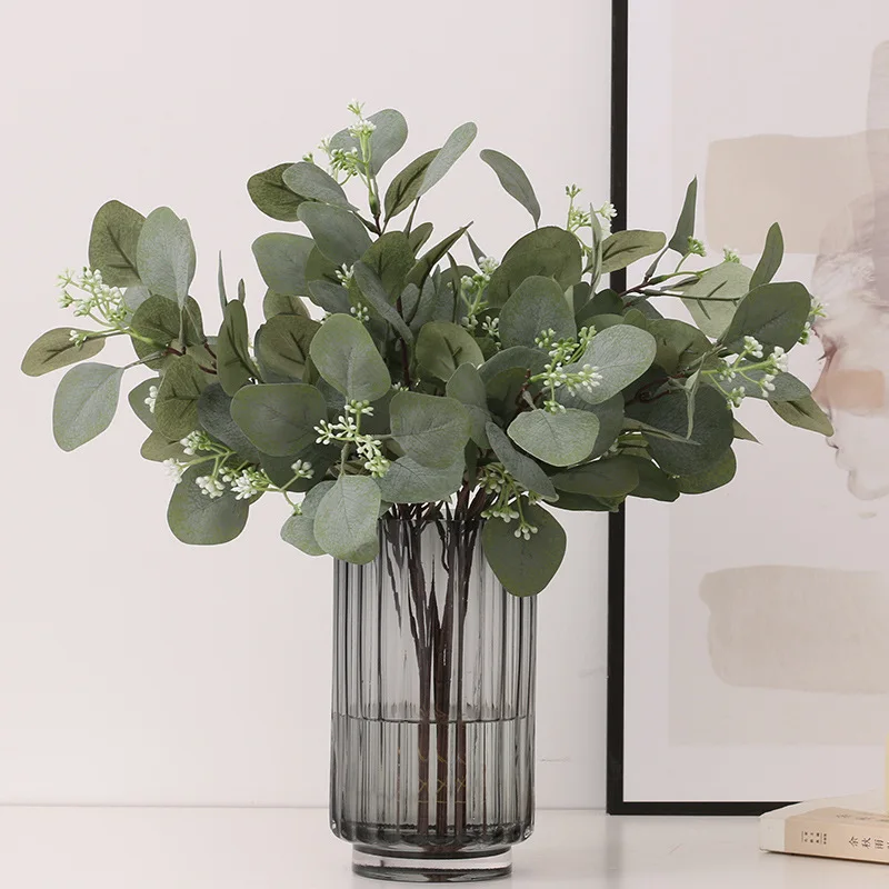 Artificial Plants Eucalyptus Branches Silk Leave for Home Wedding Decoration Indoor Vases Arrangement Christmas Fake Flowers
Artificial Plants Eucalyptus Branches Silk Leave for Home Wedding Decoration Indoor Vases Arrangement Christmas Fake Flowers