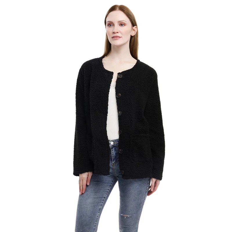 Autumn Winter Faux Fur Women Jacket Solid Pink Thick Warm Lamb Teddy Coat Oversize Dual Pocket Faux Fur Jacket Female
Autumn Winter Faux Fur Women Jacket Solid Pink Thick Warm Lamb Teddy Coat Oversize Dual Pocket Faux Fur Jacket Female