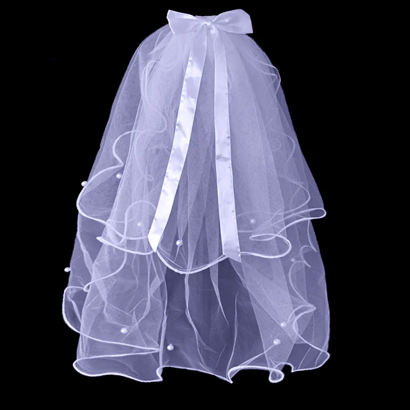 Kagenmo Bow-Knot Wedding dress accessories headgear veil Ribbon Parent-child 2 layer H
Kagenmo Bow-Knot Wedding dress accessories headgear veil Ribbon Parent-child 2 layer H