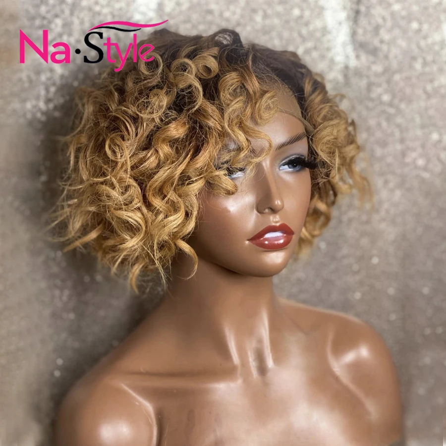 180% Ombre Honey Blonde Bob Wig Colored Brazilian Remy Curly Lace Front Human Hair Wig Lace Frontal Wigs for Women T Lace Part
180% Ombre Honey Blonde Bob Wig Colored Brazilian Remy Curly Lace Front Human Hair Wig Lace Frontal Wigs for Women T Lace Part