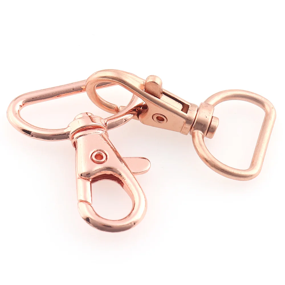 12pcs/lot Matel Snap Hook Rotary Swivel Spring Key Chain Keyring Lobster Claw D Clasp Hooks Clips Rose gold 9mm 20mm 25mm Craft
12pcs/lot Matel Snap Hook Rotary Swivel Spring Key Chain Keyring Lobster Claw D Clasp Hooks Clips Rose gold 9mm 20mm 25mm Craft