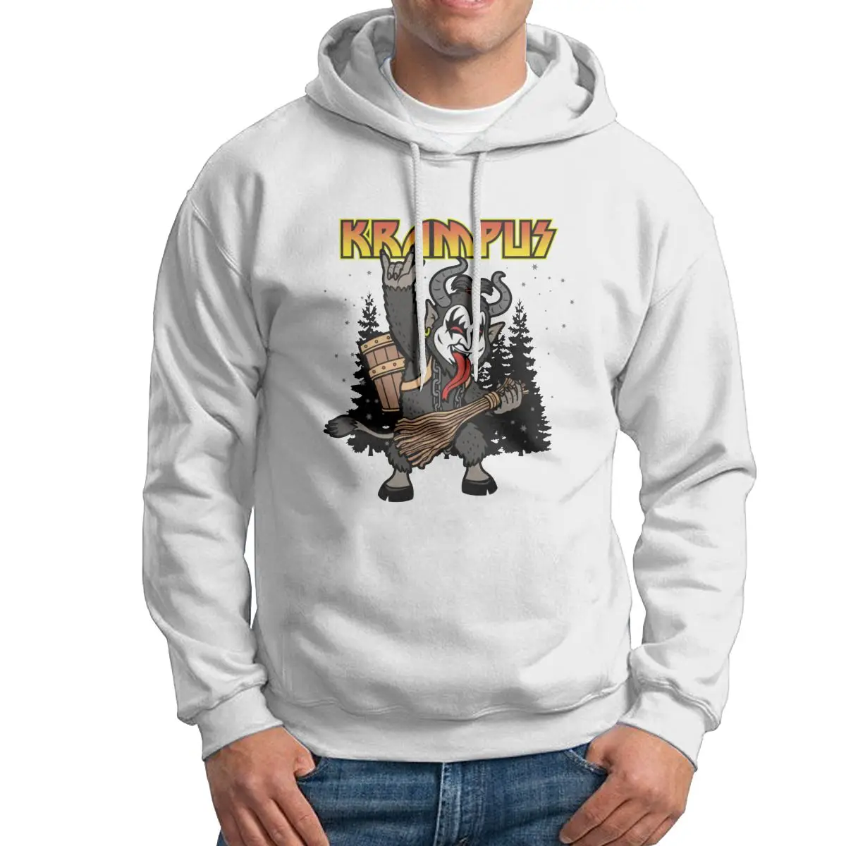 Мужская толстовка с капюшоном с рождественским принтом Kiss The Krampus из чистого хлопка, уникальные забавные толстовки, толстовка с капюшоном, р... 
Мужская толстовка с капюшоном с рождественским принтом Kiss The Krampus из чистого хлопка, уникальные забавные толстовки, толстовка с капюшоном, р...