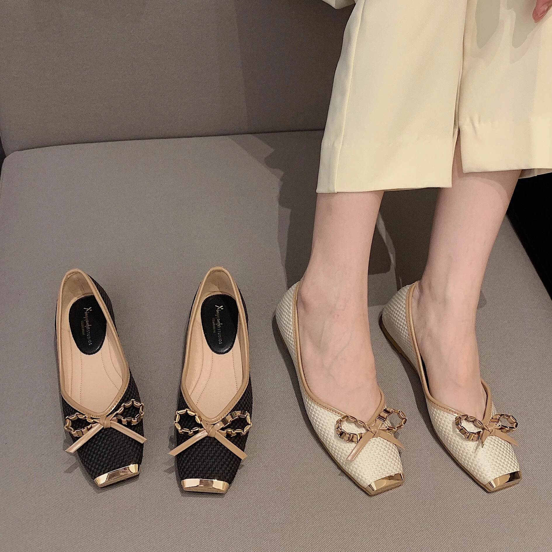 2021 summer new style all-match butterfly buckle soft surface soft bottom French shallow mouth women's single shoes
2021 summer new style all-match butterfly buckle soft surface soft bottom French shallow mouth women's single shoes