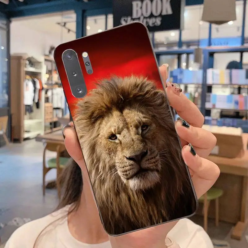 Роскошный чехол KPUSAGRT с изображением короля льва для Samsung Note 7 8 9 10 Lite Plus Galaxy J7 J8 J6 2018