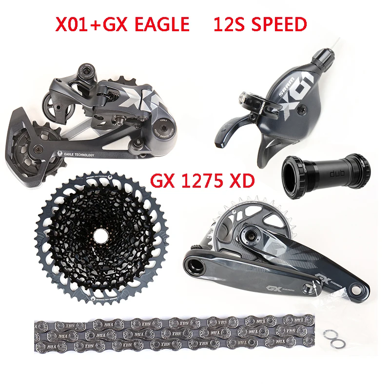 SRAM X01 EAGLE GX EAGLE Groupset 1x12 12 Speed MTB Bike Bicycle Kit X01 Trigger Shifter Lever X01 Rear Derailleur GX cassette
SRAM X01 EAGLE GX EAGLE Groupset 1x12 12 Speed MTB Bike Bicycle Kit X01 Trigger Shifter Lever X01 Rear Derailleur GX cassette