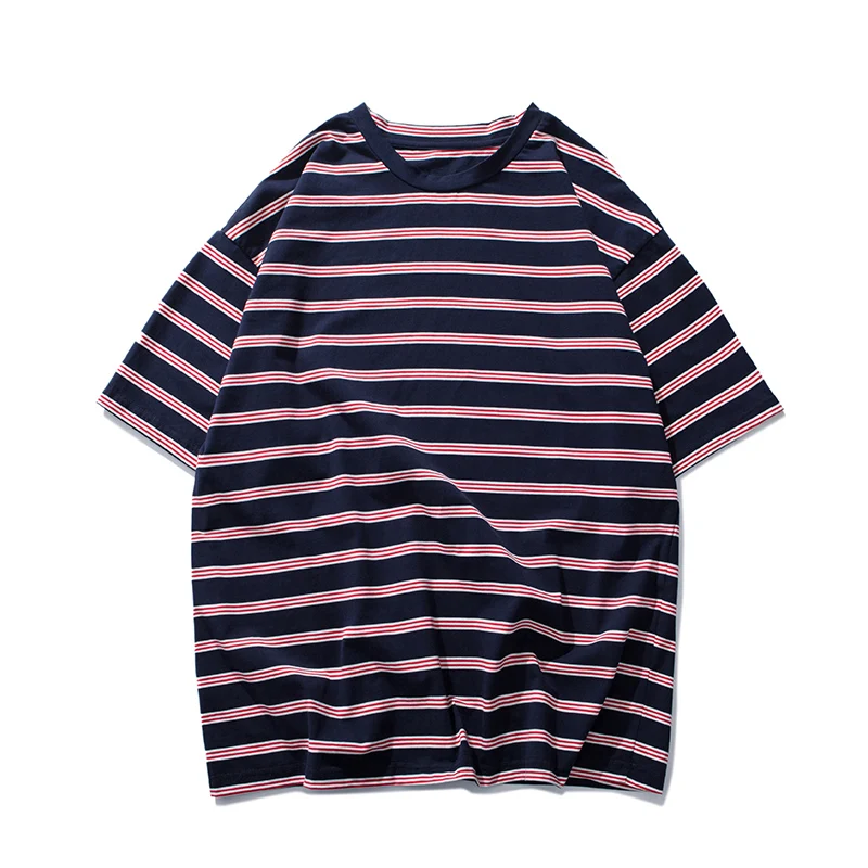 2021 Summer Short Sleeve Comfortable Striped T-Shirt Harajuku Cool Youth Round Neck Men's Clothes Fun Street High Quality Tops
2021 Summer Short Sleeve Comfortable Striped T-Shirt Harajuku Cool Youth Round Neck Men's Clothes Fun Street High Quality Tops