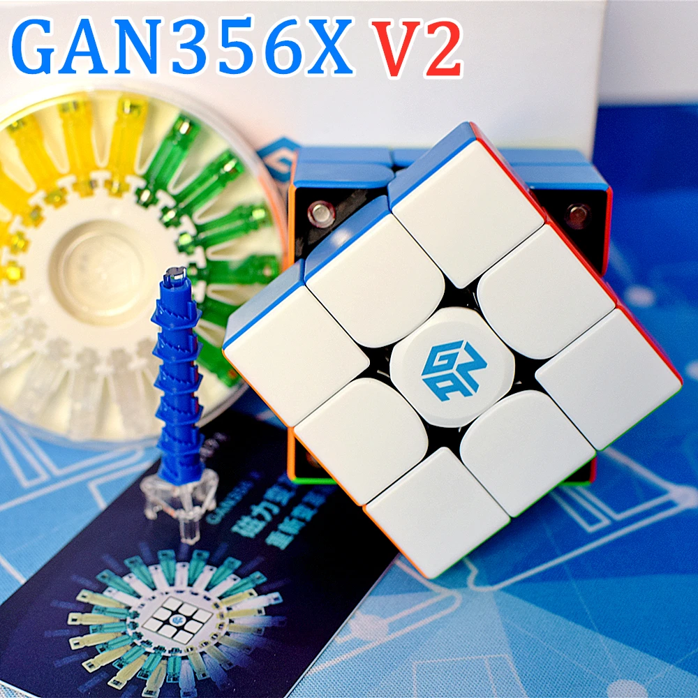 GAN356X V2 Магнитный 3x3x3 кубик рубик 2x2x2 4x4x4 рубика 2x2 3x3 4x4 магический куб пазл cubo magico