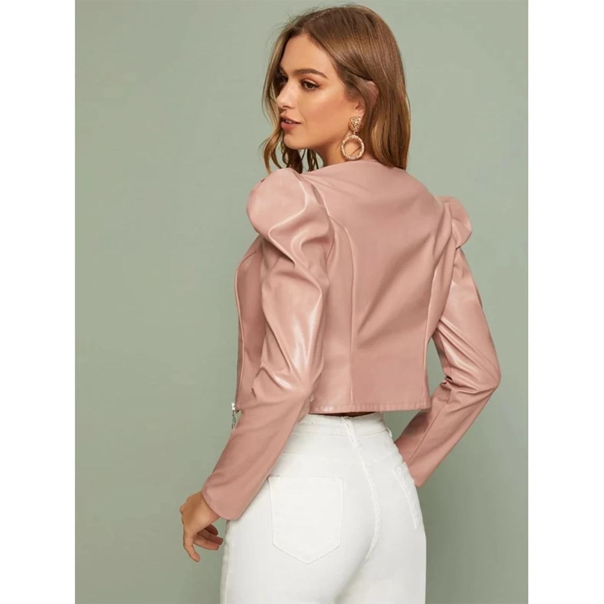 New Women Autumn Winter Autumn Black Faux Leather Jackets Zipper Basic Coat O-Neck Collar Latern Long Sleeve Jacket
New Women Autumn Winter Autumn Black Faux Leather Jackets Zipper Basic Coat O-Neck Collar Latern Long Sleeve Jacket