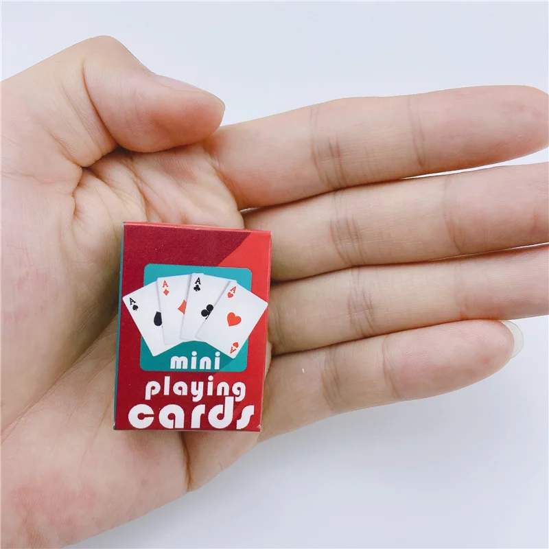 20pcs Cute MINI Miniature Games Poker Mini Playing Cards 40X28mm Miniature For Dolls Accessory Home Decoration High Quality
20pcs Cute MINI Miniature Games Poker Mini Playing Cards 40X28mm Miniature For Dolls Accessory Home Decoration High Quality