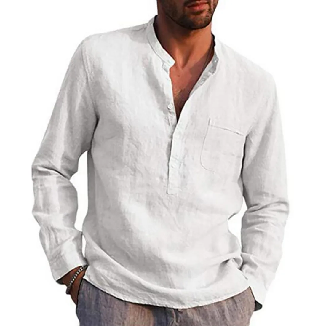 Dihope Men Shirts 2021 Spring Fashion Men's Long Sleeve V-neck Casual Beach Shirt Men's Clothing Large Size Chemise Homme
Dihope Men Shirts 2021 Spring Fashion Men's Long Sleeve V-neck Casual Beach Shirt Men's Clothing Large Size Chemise Homme