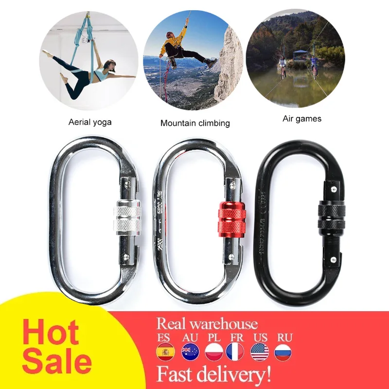 25KN Professional Master Lock 1 Pair Yoga Accessories Carabiner Rock Climbing Buckle Equipment Outdoor for Yoga Hammock
25KN Professional Master Lock 1 Pair Yoga Accessories Carabiner Rock Climbing Buckle Equipment Outdoor for Yoga Hammock