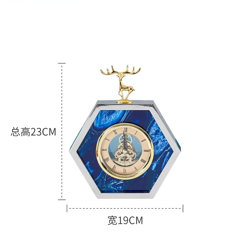 Light Luxury Elk Desk Clock Geometric Shape American Creative Living Room Bedroom Bedside Table Clock Desktop Ornaments
Light Luxury Elk Desk Clock Geometric Shape American Creative Living Room Bedroom Bedside Table Clock Desktop Ornaments