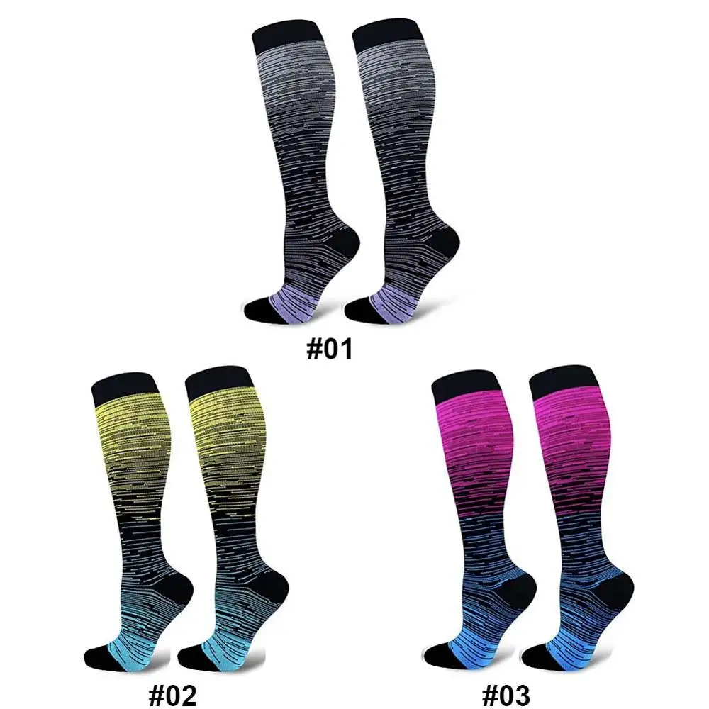 Outdoor Sports Compression Socks Unsex Sports Long Socks Knee Gradient Printed Polyester Nylon Hosiery Footwear Accessories New
Outdoor Sports Compression Socks Unsex Sports Long Socks Knee Gradient Printed Polyester Nylon Hosiery Footwear Accessories New