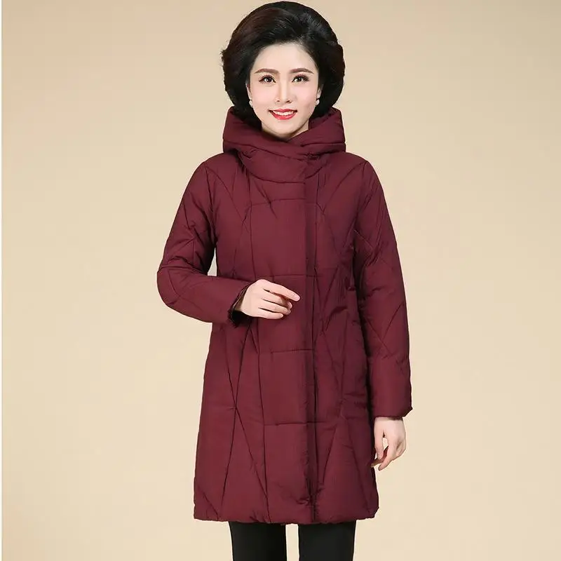 2020 New Winter Middle Age Women Hooded Warm Coat Slim Cotton Padded Basic Jacket Female Casual Long 5XL Parkas A345
2020 New Winter Middle Age Women Hooded Warm Coat Slim Cotton Padded Basic Jacket Female Casual Long 5XL Parkas A345