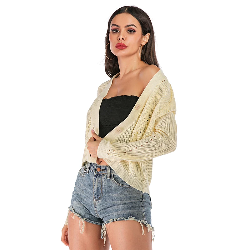 Spring Autumn Sweater Women 2020 Casual Hollow Out Knitted Sweater Buttons Cardigan Mujer Elegent Oversized Long Sleeve Sweaters
Spring Autumn Sweater Women 2020 Casual Hollow Out Knitted Sweater Buttons Cardigan Mujer Elegent Oversized Long Sleeve Sweaters